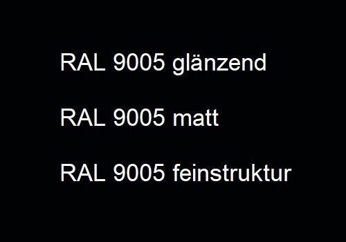 STARTERSET 3x RAL9005 schwarz à 250g